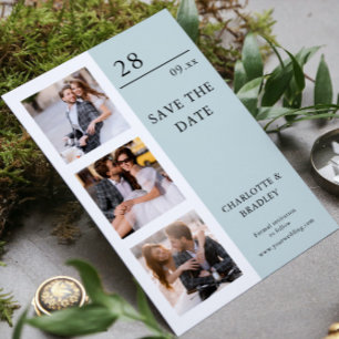 Simple Modern Wedding Photo Announcement