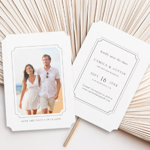 Simple Modern Wedding Photo Save The Date