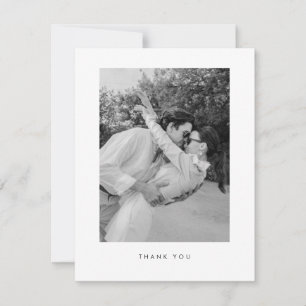 Simple Modern Wedding Photo Thank You Card