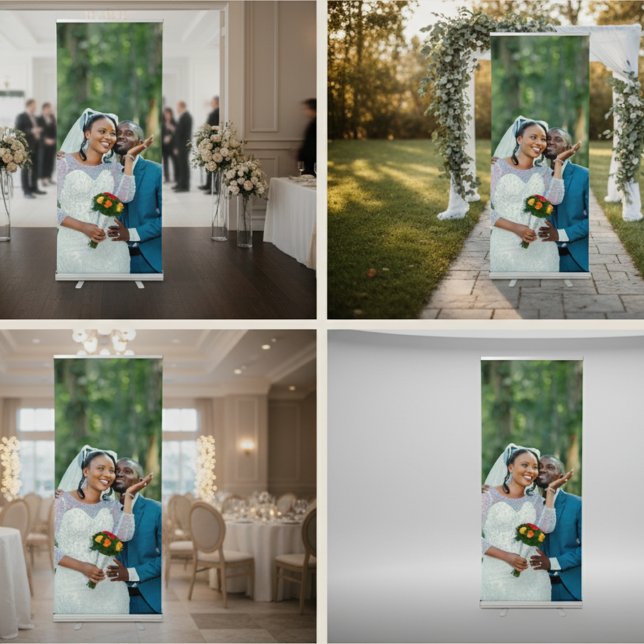 Simple Modern Wedding Photography Vertical  Retractable Banner (Creator Uploaded)
