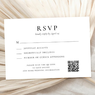 Simple Modern Wedding RSVP Card