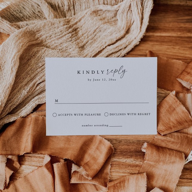 Simple Modern Wedding RSVP Card (Creator Uploaded)
