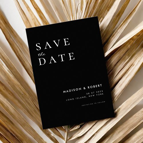 Simple Modern Wedding Save the Date