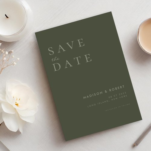 Simple Modern Wedding Save the Date