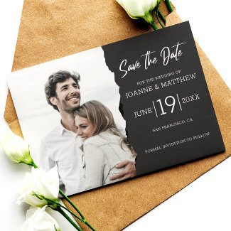 Simple Modern Wedding Save The Date QR Code
