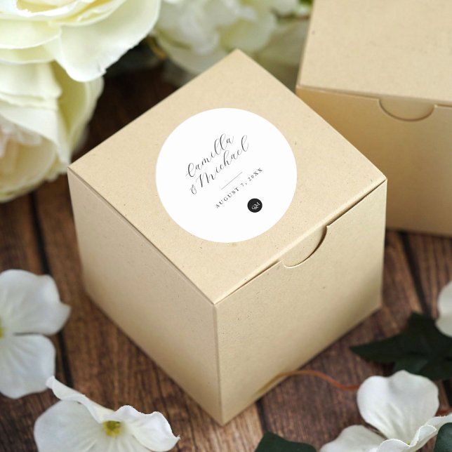 Simple modern Wedding Stickers Circle (Creator Uploaded)