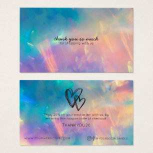 Simple Modern Whimsical Heart Customer Discount