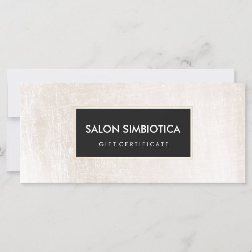 Simple Modern White and Black Gift Certificate