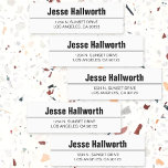 Simple Modern White &amp; Black Waterproof Address Labels