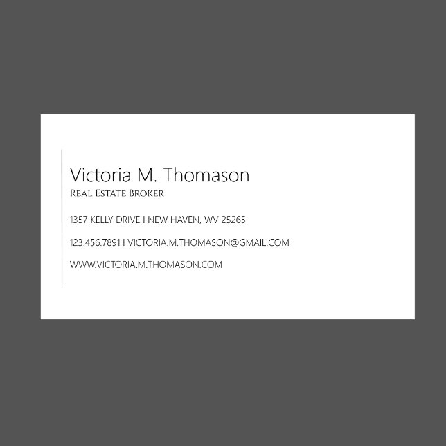 Simple Modern White Real Estate Professional  Business Card (Creator Uploaded)