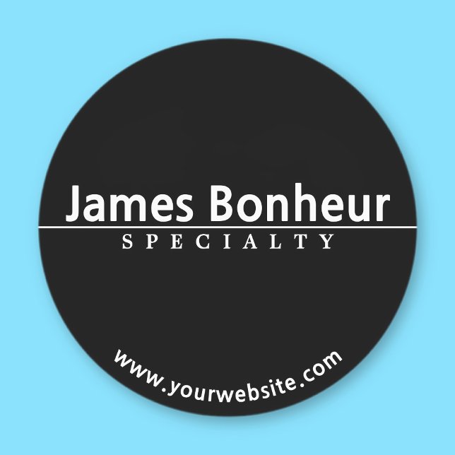 Simple Modern White Text on Black Waterproof Labels (Creator Uploaded)