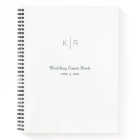 Simple Modern White Wedding Guest Book