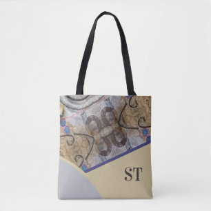 Simple Modern with Abstract Accents Initials Tote Bag