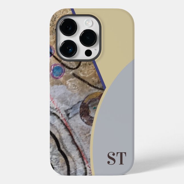 Simple Modern with Abstract Accents QR Code Case-Mate iPhone Case (Back)