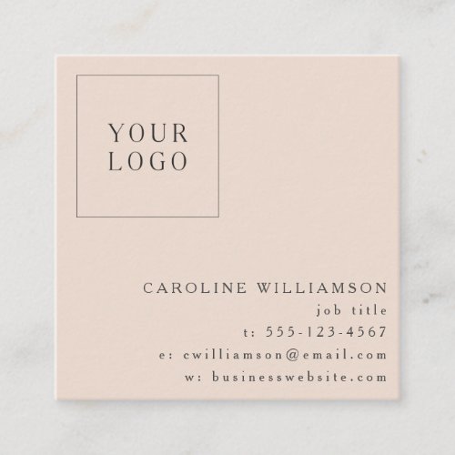 Simple Modern Yellow Checkerboard Your Logo Custom Square Business Card