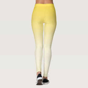 Simple Modern Yellow color Gradient Leggings