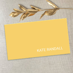 Simple Modern Yellow Professional Networking Business Card