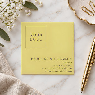 Simple Modern Yellow Square Professional Logo Business Card