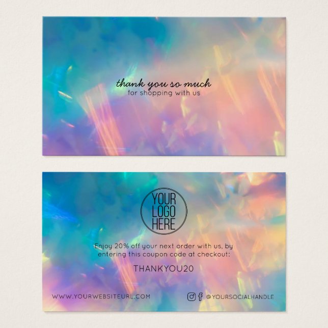 Simple Modern YOUR LOGO HERE Customer Discount  (Front & Back)