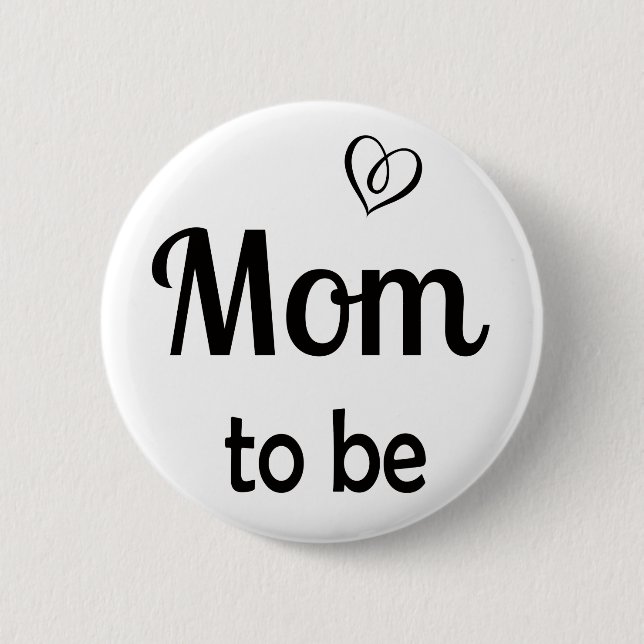 Simple Mom to be Baby Shower Pin (Front)
