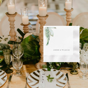 Simple Moments Tropical Wedding Coined II Napkins