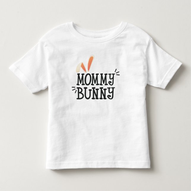 Simple Mommy Bunny Easter Typography | T-Shirt (Front)
