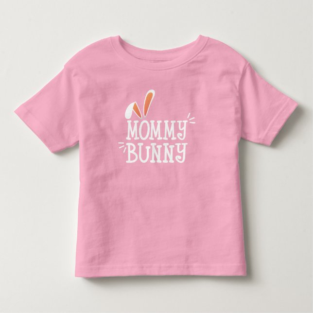 Simple Mommy Bunny Easter Typography | T-Shirt (Front)