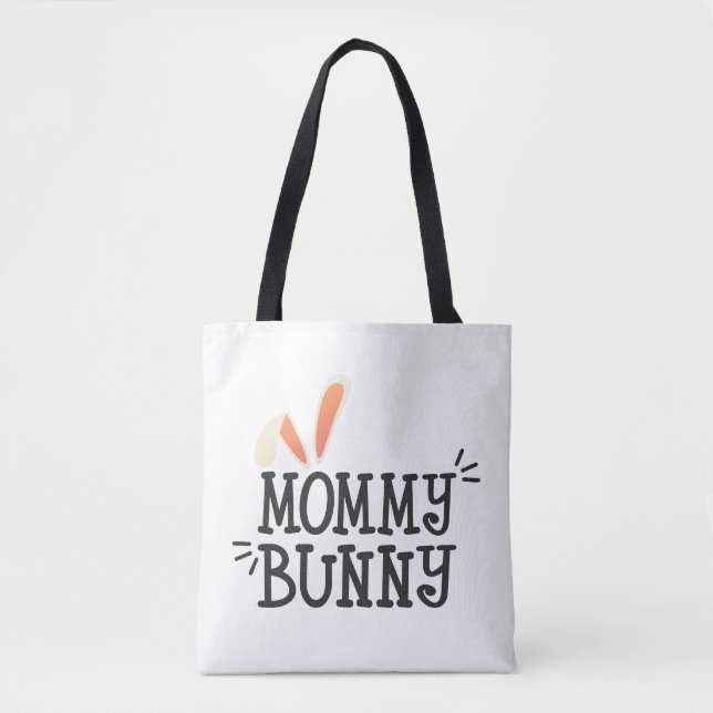 Simple Mommy Bunny Easter Typography | Tote Bag (Front)