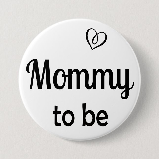 Simple Mommy to be Baby Shower PIn (Front)