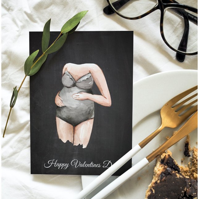 Simple Mommy To Be Valentines Day Gift Holiday Card (Creator Uploaded)