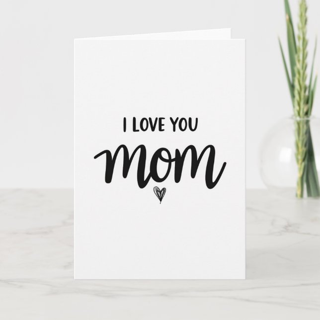 Simple Moms Day Love Card (Front)
