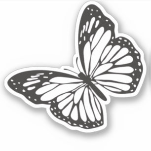 Simple Monarch Butterfly silhouette Sticker