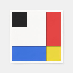 Simple Mondrian Neoplasticism Napkins