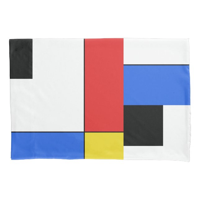 Simple Mondrian Neoplasticism Pillow Case (Front)