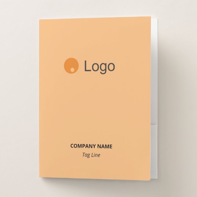 Simple Monochromatic Corporate Flat Pocket Folder (Front)