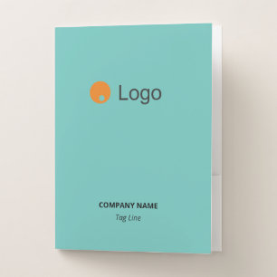 Simple Monochromatic Corporate Flat Pocket Folder