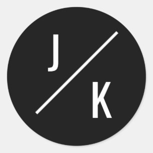 Simple monochrome circle favor sticker