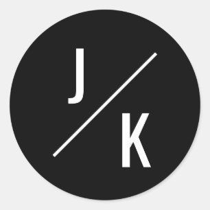 Simple monochrome circle favor sticker