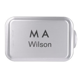 Simple monogram add your name letter man minimal   cake pan