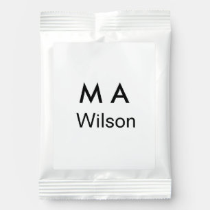 Simple monogram add your name letter man minimal margarita drink mix