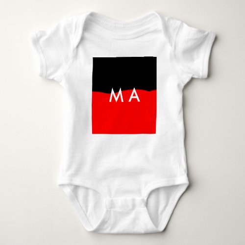 Simple monogram add your name letter man minimal t baby bodysuit
