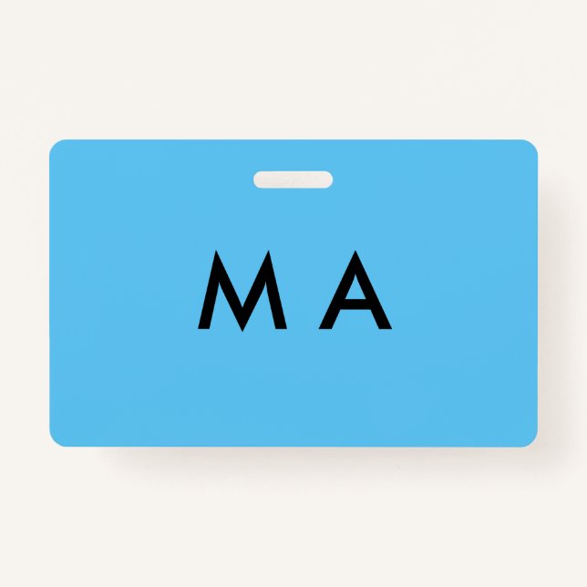 Simple monogram add your name letter man minimal t badge (Front)