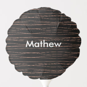Simple monogram add your name letter man minimal t balloon