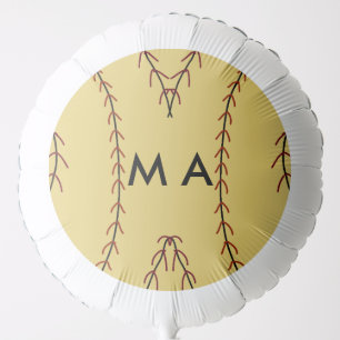 Simple monogram add your name letter man minimal t balloon