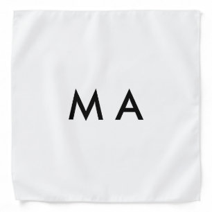 Simple monogram add your name letter man minimal t bandana
