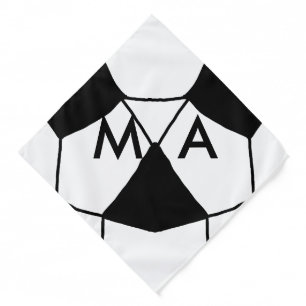 Simple monogram add your name letter man minimal t bandana
