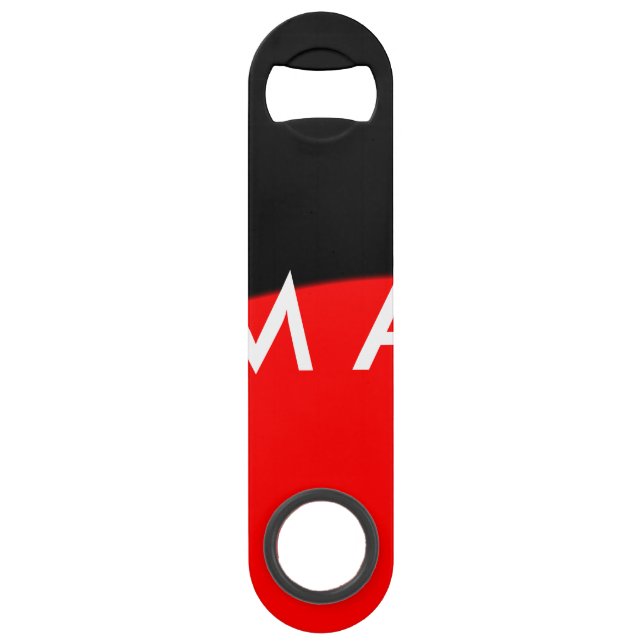 Simple monogram add your name letter man minimal t bar key (Front)