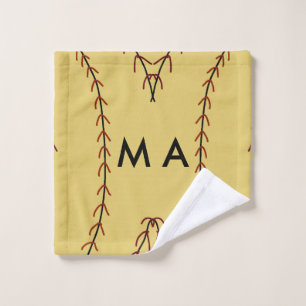 Simple monogram add your name letter man minimal t bath towel set