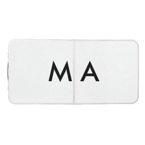 Simple monogram add your name letter man minimal t beer pong table