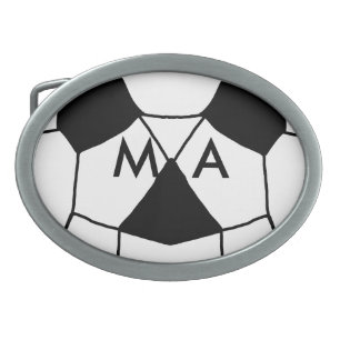 Simple monogram add your name letter man minimal t belt buckle